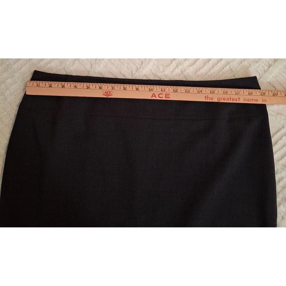 Tribal Womens 14 Pencil Skirt Charcoal Grey Back Pleat Button Detail Stretch‎